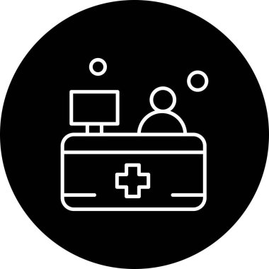 Resepsiyon Simgesi Vektör illüstrasyonu