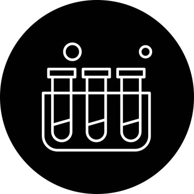  Test tübü simgesi, vektör illüstrasyonu