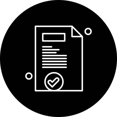 Belgenin vektör illüstrasyonu, basit simge tasarımı