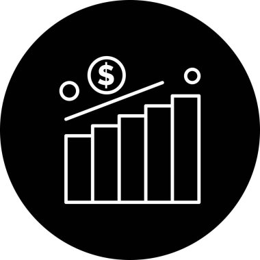 Grafik simgesinin vektör illüstrasyonu