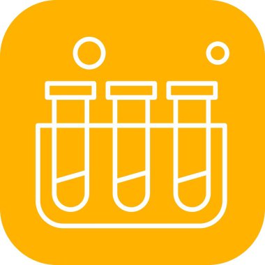  Test tübü simgesi, vektör illüstrasyonu