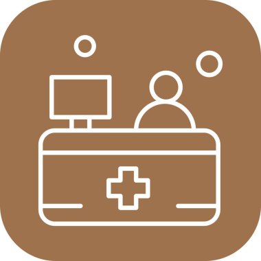 Resepsiyon Simgesi Vektör illüstrasyonu