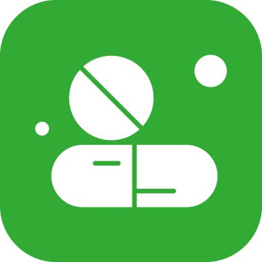 Vektör tıbbi kapsül simgesi simgesi 