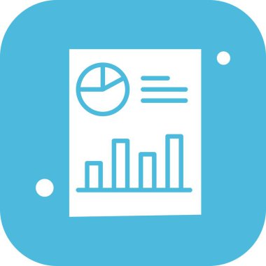  Çubuk grafik simgesinin vektör illüstrasyonu 
