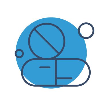 Vektör tıbbi kapsül simgesi simgesi 