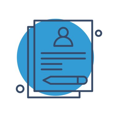 Belgenin vektör illüstrasyonu, basit simge tasarımı