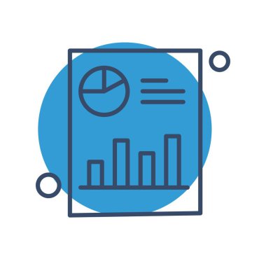 Çubuk grafik simgesinin vektör illüstrasyonu 