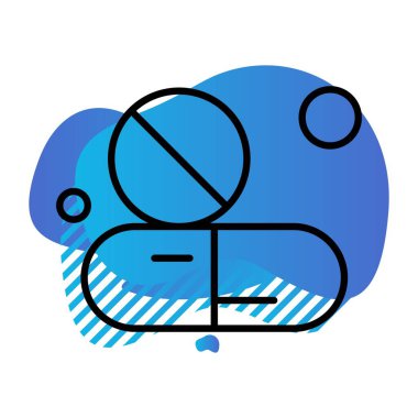 Vektör tıbbi kapsül simgesi simgesi 