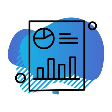  Çubuk grafik simgesinin vektör illüstrasyonu 