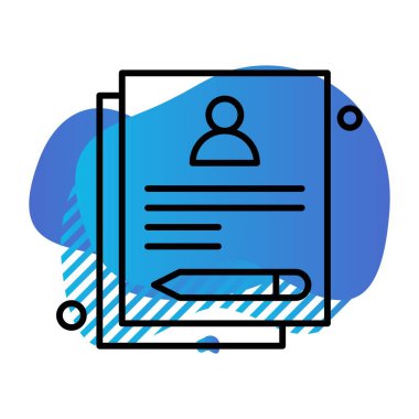 Belgenin vektör illüstrasyonu, basit simge tasarımı