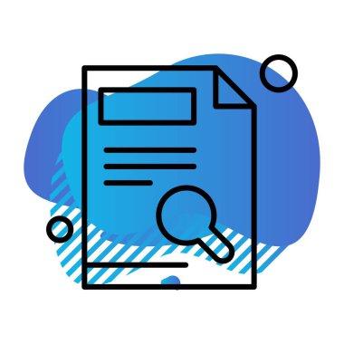 Belgenin vektör illüstrasyonu, basit simge tasarımı