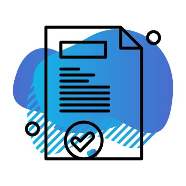 Belgenin vektör illüstrasyonu, basit simge tasarımı