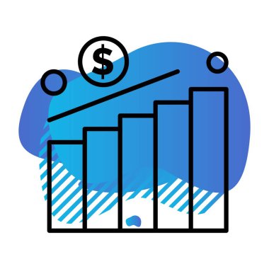 Grafik simgesinin vektör illüstrasyonu