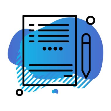 Not Defteri Simgesinin Vektör illüstrasyonu