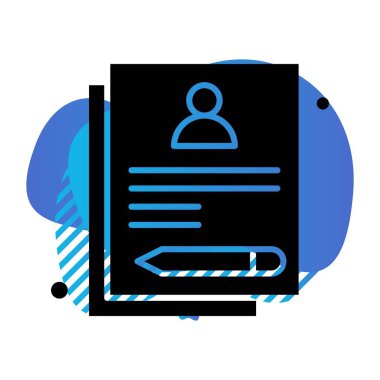 Belgenin vektör illüstrasyonu, basit simge tasarımı