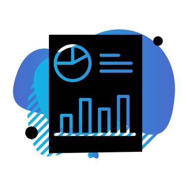  Çubuk grafik simgesinin vektör illüstrasyonu 