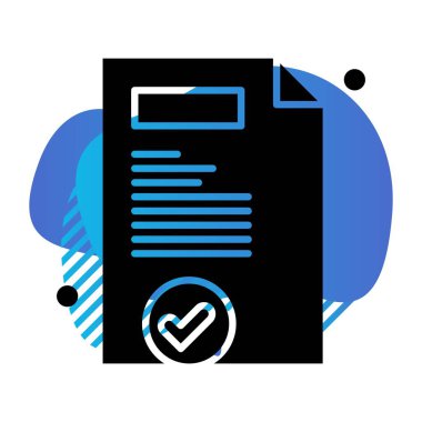 belge simgesi, vektör çizimi