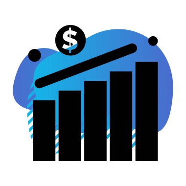 Grafik simgesinin vektör illüstrasyonu