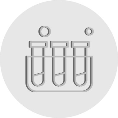  Test tübü simgesi, vektör illüstrasyonu