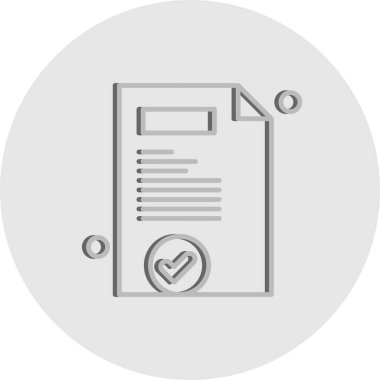 Belgenin vektör illüstrasyonu, basit simge tasarımı