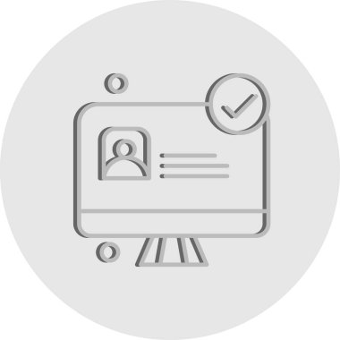  Vektör lcd monitörü Simge dijital resmi 