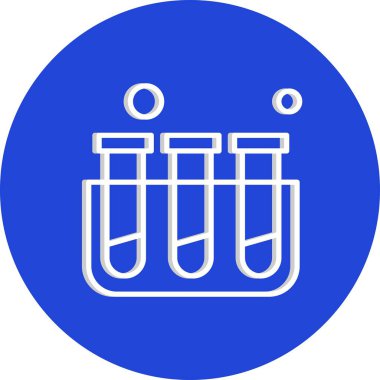  Test tübü simgesi, vektör illüstrasyonu
