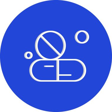 Vektör tıbbi kapsül simgesi simgesi 