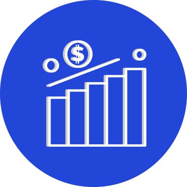 Grafik simgesinin vektör illüstrasyonu