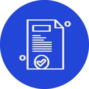 Belgenin vektör illüstrasyonu, basit simge tasarımı