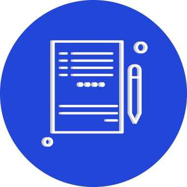 Not Defteri Simgesinin Vektör illüstrasyonu