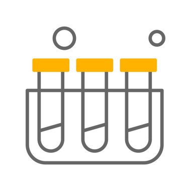  Test tübü simgesi, vektör illüstrasyonu