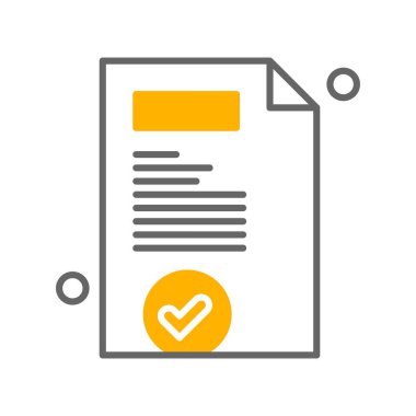 Belgenin vektör illüstrasyonu, basit simge tasarımı