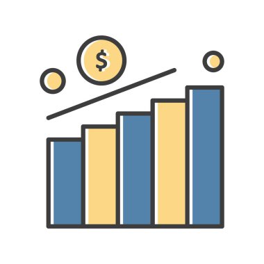 Grafik simgesinin vektör illüstrasyonu