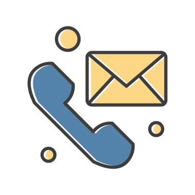 Vektör telefon simgesi, vektör illüstrasyonu  