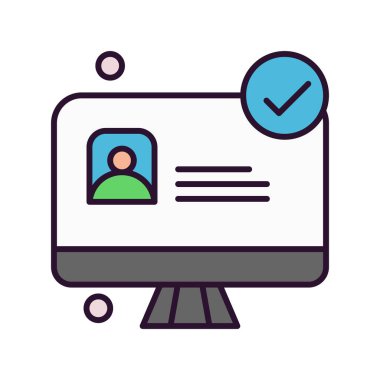  Vektör lcd monitörü Simge dijital resmi 