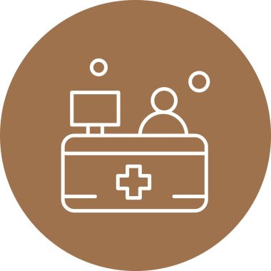 Resepsiyon Simgesi Vektör illüstrasyonu