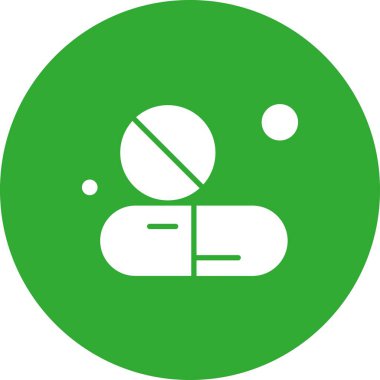 Vektör tıbbi kapsül simgesi simgesi 