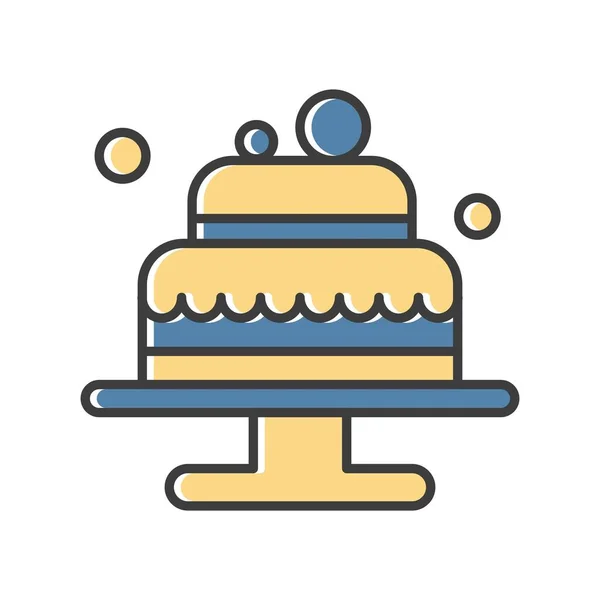 Vector Illustration Cake Icon — Stock Vector