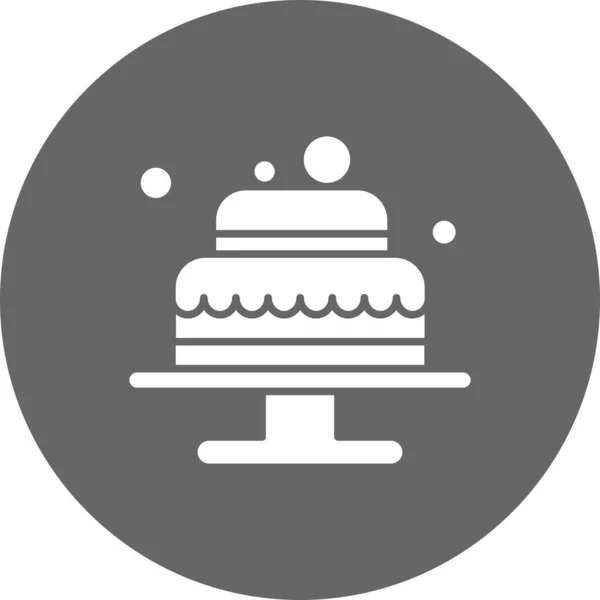 Ilustración Vectorial Del Icono Torta — Vector de stock