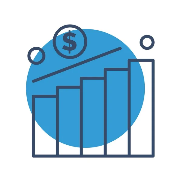 Illustrazione Vettoriale Del Grafico Icona — Vettoriale Stock