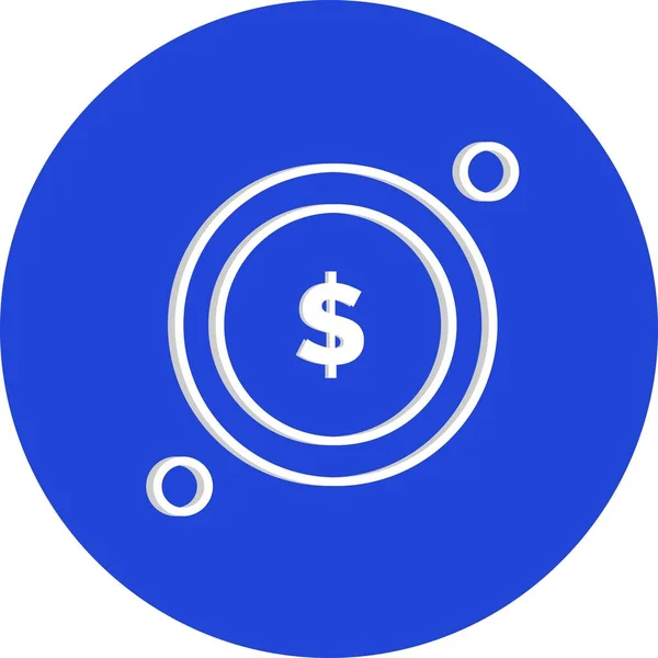 Coin Icon Vector Illustratie — Stockvector