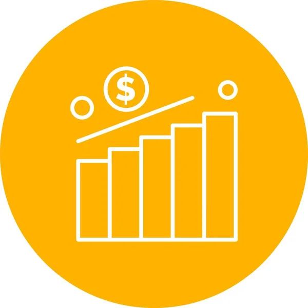 Vector Illustration Chart Icon — Stock Vector