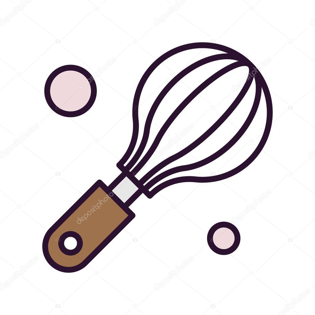 Vector whisk icon, vector, illustration, bakery concept