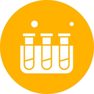  Test tübü simgesi, vektör illüstrasyonu