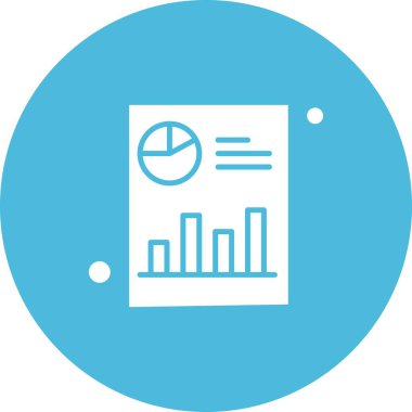  Çubuk grafik simgesinin vektör illüstrasyonu 