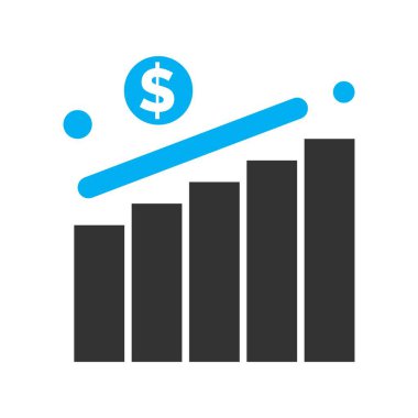 Grafik simgesinin vektör illüstrasyonu