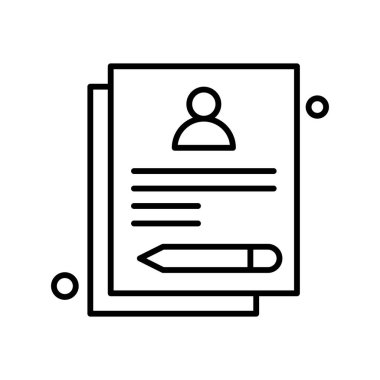 Belgenin vektör illüstrasyonu, basit simge tasarımı