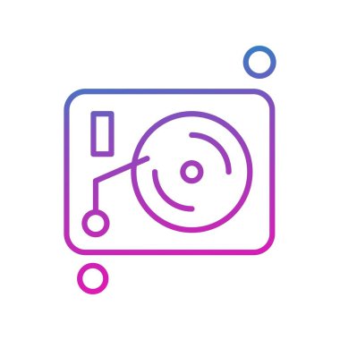 Vektör vinly simgesi, vektör, illüstrasyon, sanat konsepti