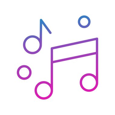  Müzik simgesinin vektör illüstrasyonu