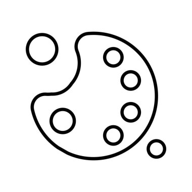 Renk yastığı simgesinin vektör illüstrasyonu 